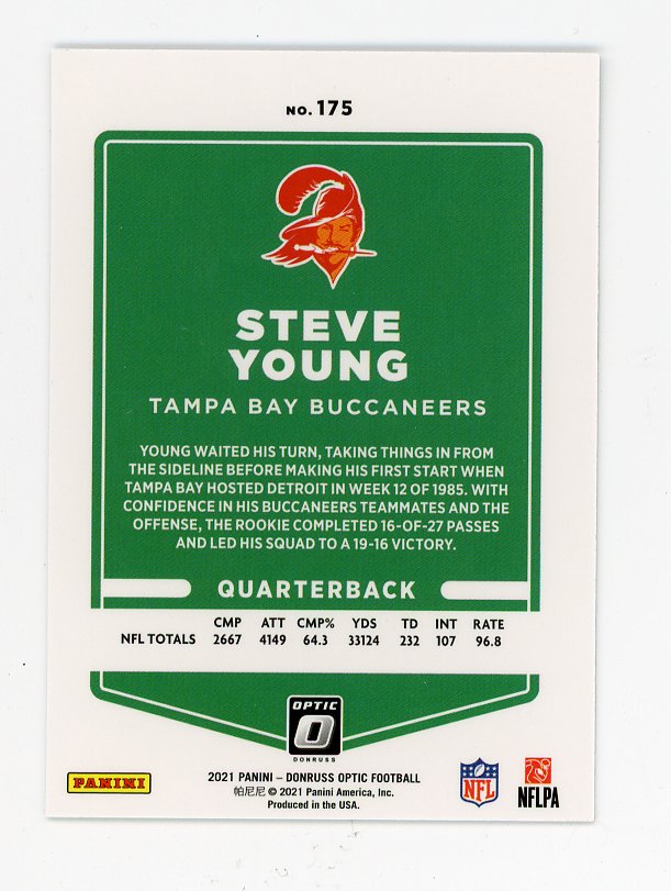 2021 Steve Young Donruss Optic Tampa Bay Buccaneers # 175