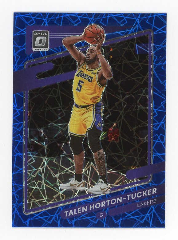 2021-2022 Talen Horton-Tucker Blue Lazer Refractor Donruss Optic Los Angeles Lakers # 103