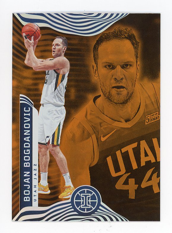 2021-2022 Bojan Bogdanovic Orange Illusions Utah Jazz # 35