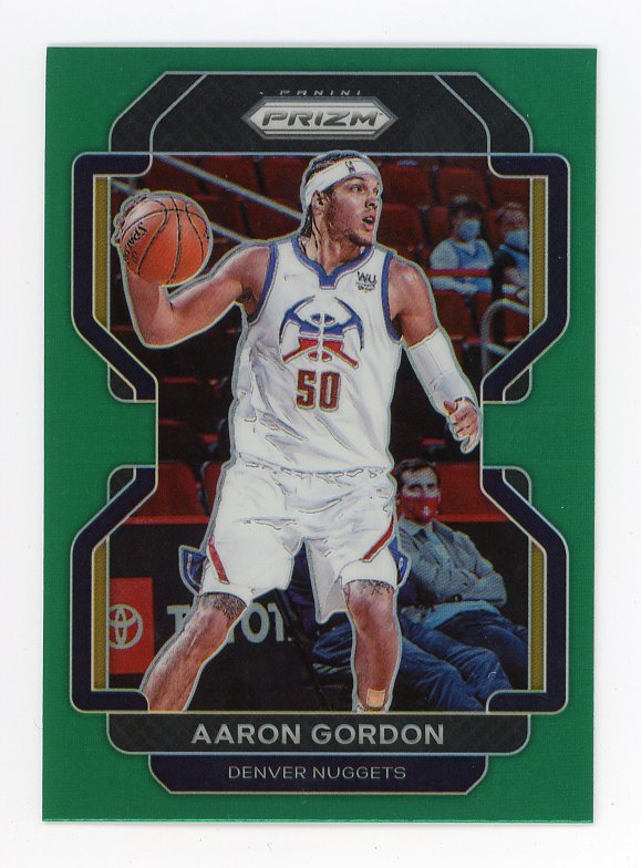 2021-2022 Aaron Gordon Green Prizm Panini Denver Nuggets # 217