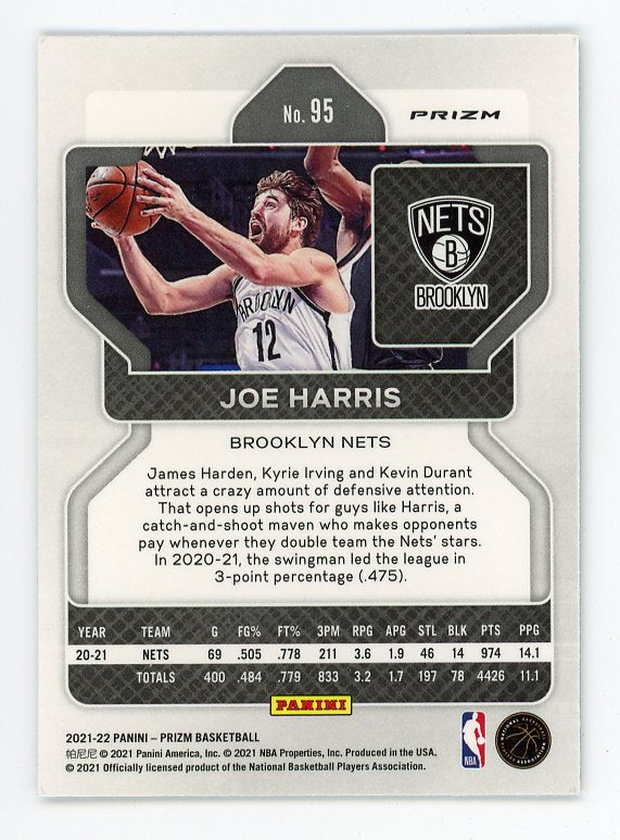 2021-2022 Joe Harris Refractor Panini Brooklyn Nets # 95