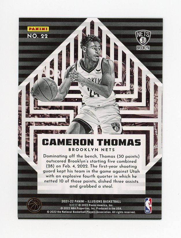 2021-2022 Cameron Thomas Instant Impact Illusions Brooklyn Nets # 22