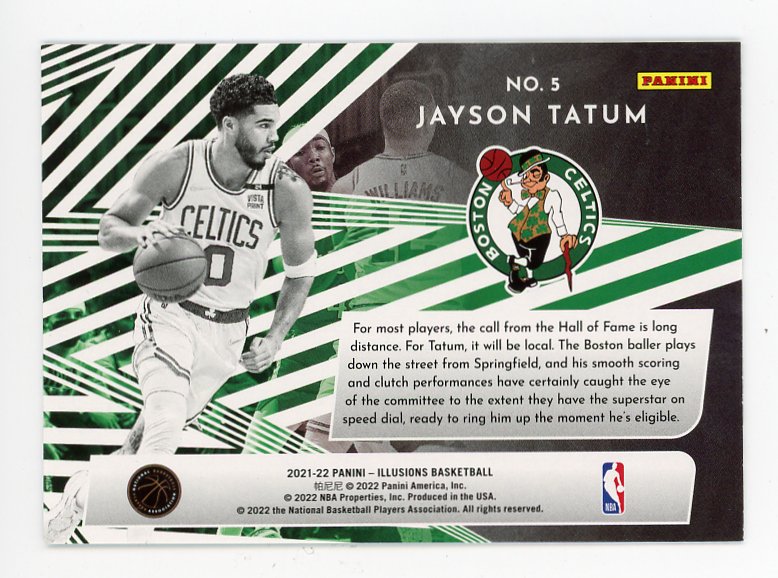 2021-2022 Jayson Tatum Chasing The Hall Illusions Boston Celtics # 5