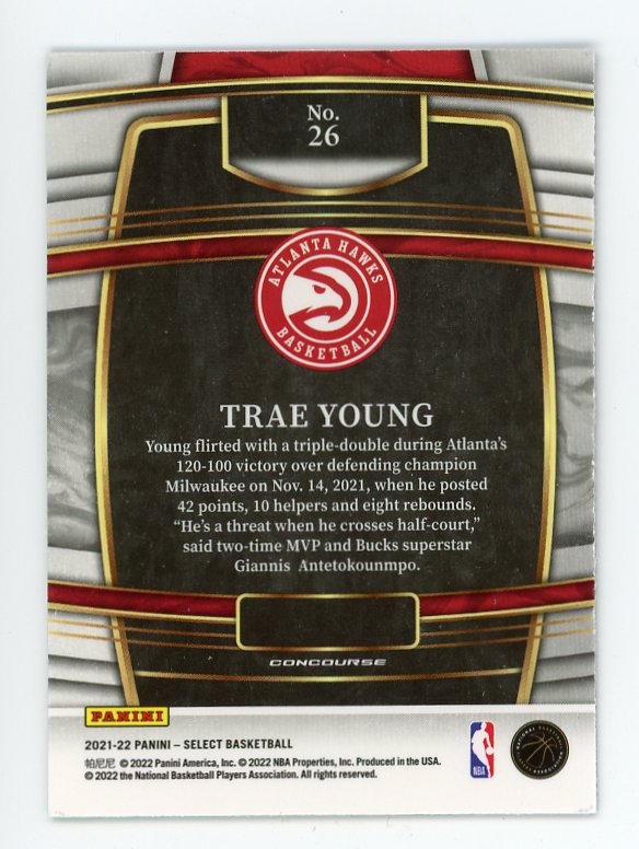 2021-2022 Trae Young Panini Select Atlanta Hawks # 26