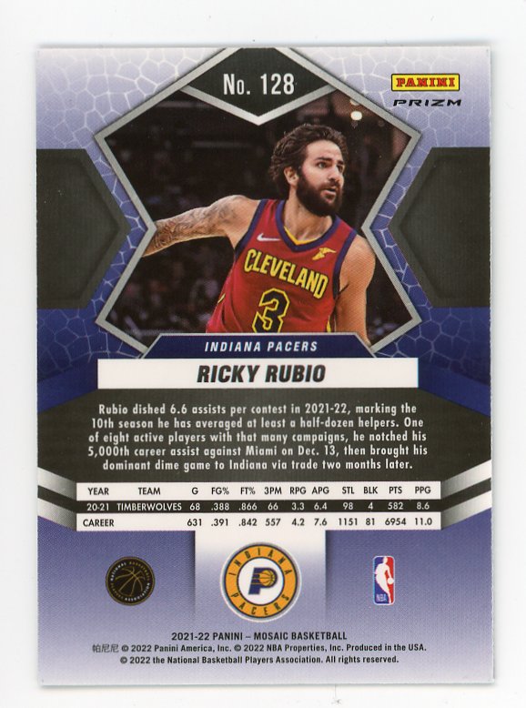 2021-2022 Ricky Rubio Refractor Mosaic Indiana Pacers # 128