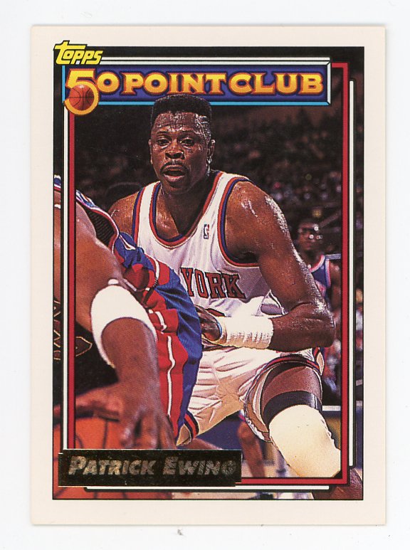 1993 Patrick Ewing 50 Point Club Gold Topps New York Knicks # 211