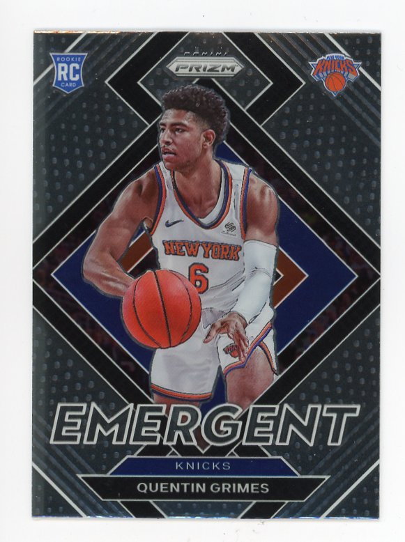 2021-2022 Quentin Grimes Rookie Emergent Panini New York Knicks # 19