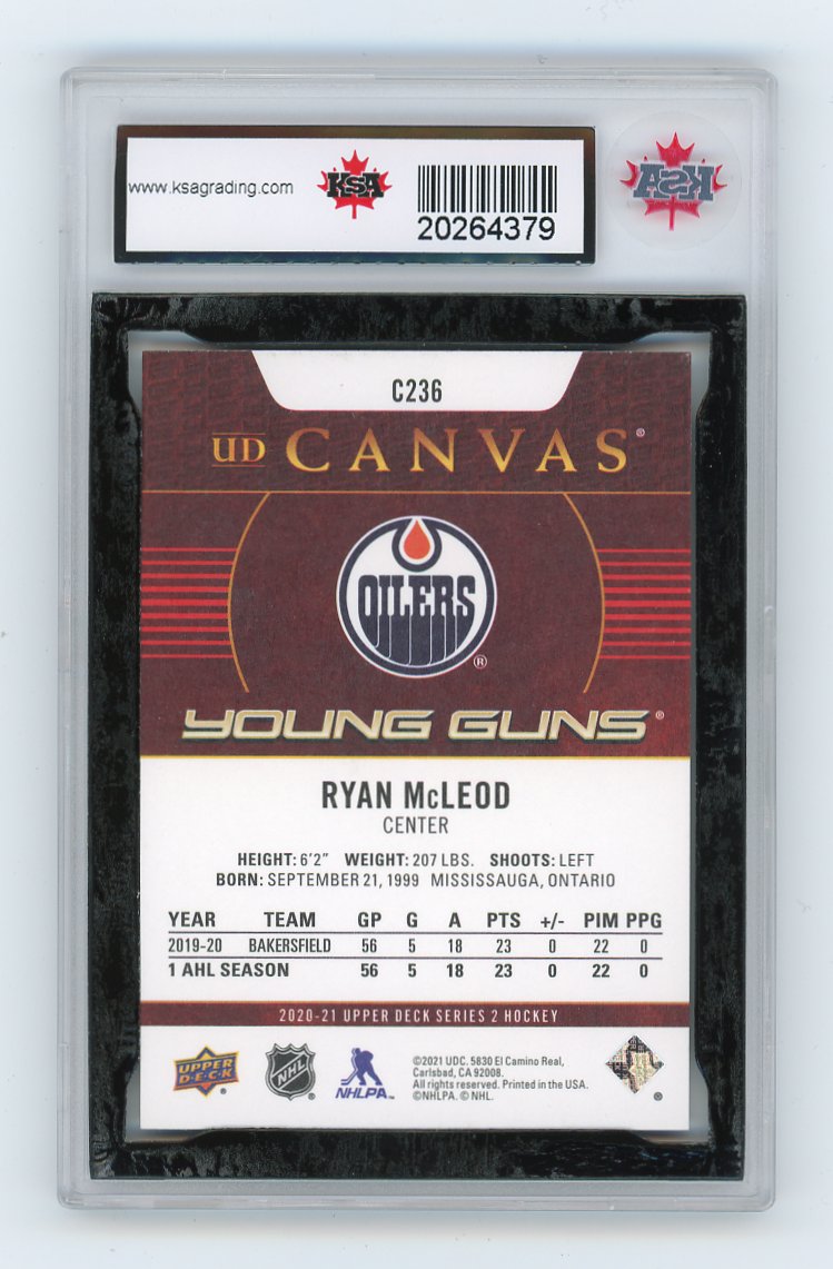 2020-2021 Ryan Mcleod Young Guns Canvas Upper Deck Edmonton Oilers # C236