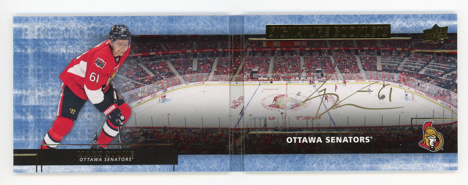 2016-2017 Mark Stone Signature Booklets Premier Ottawa Senators # PS-MS