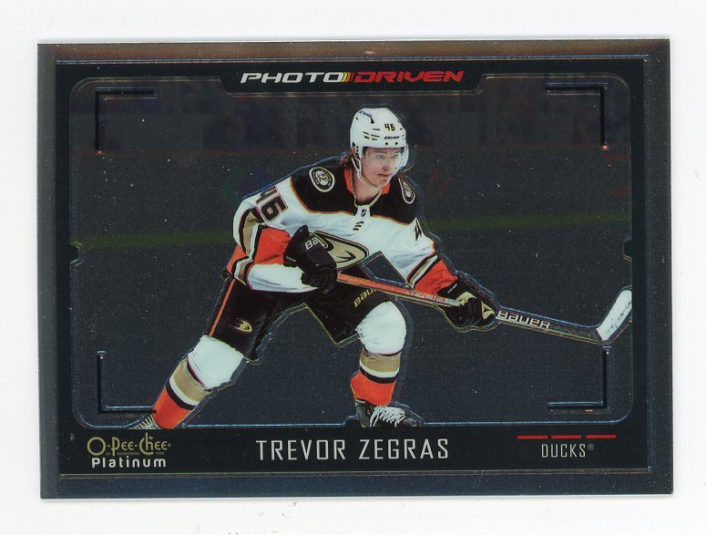2021-2022 Trevor Zegras Photo Driven O-Pee-Chee Anaheim Ducks # PD-12