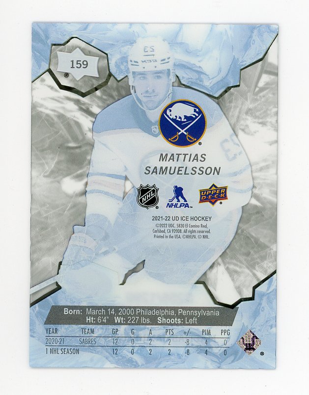 2021-2022 Mattias Samuelsson Premiers #D /1299 Ice Buffalo Sabres # 159