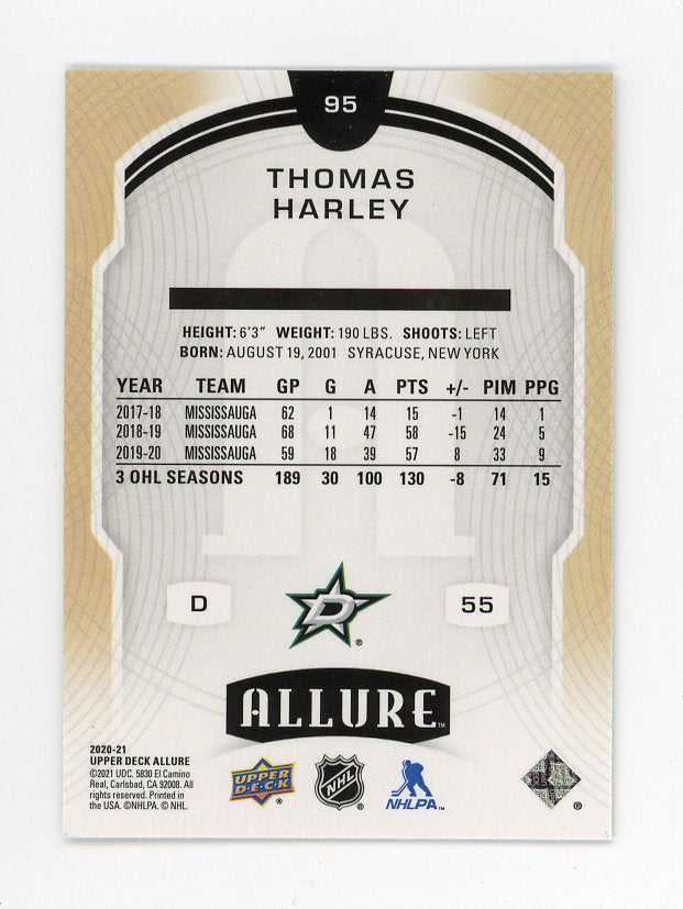 2020-2021 Thomas Harley Rookie Allure Dallas Stars # 95