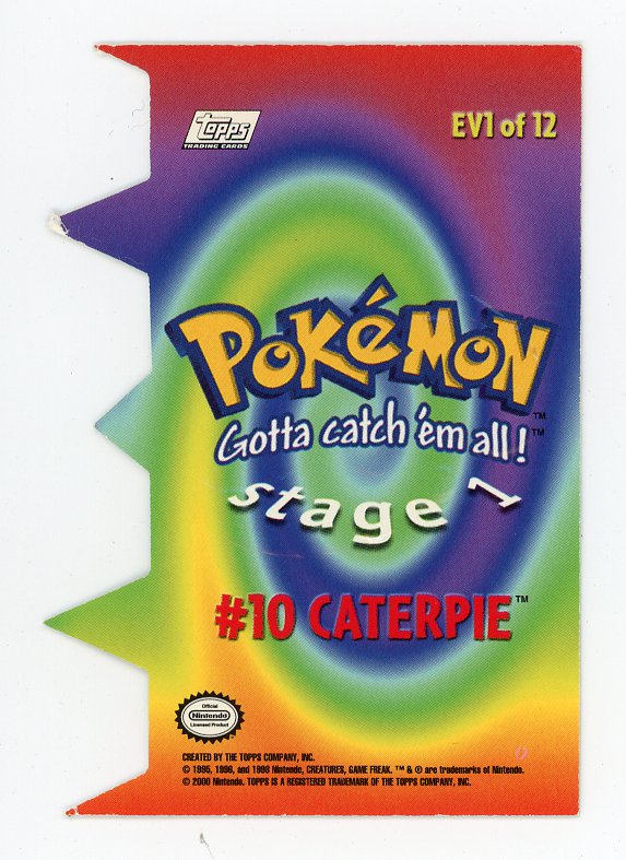 2000 Caterpie #10 Non Holo Pokemon Topps TV Animation
