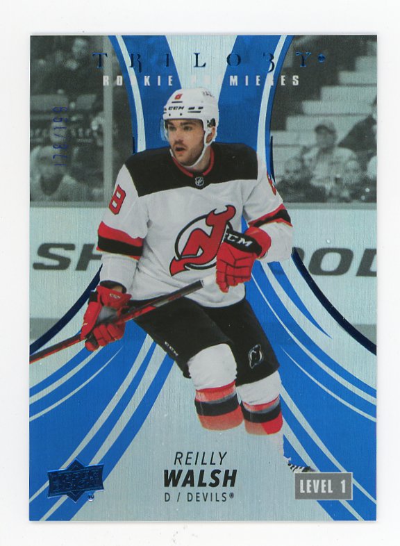 2022-2023 Reilly Walsh Rookie Premieres #D /199 Trilogy New Jersey Devils # 110