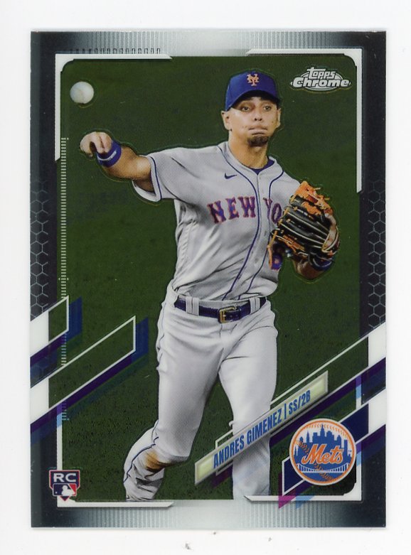2021 Andres Gimenez Rookie Topps Chrome New York Mets # 88