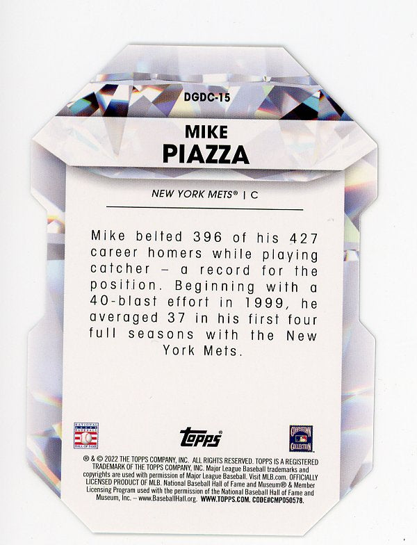 2022 Mike Piazza Diamond Greats Die Cut Topps New York Mets # DGDC-15
