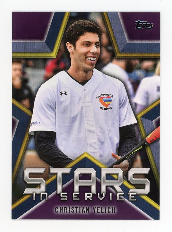2021 Christian Yelich Stars In Service Topps Milwaukee Brewers # SIS-1