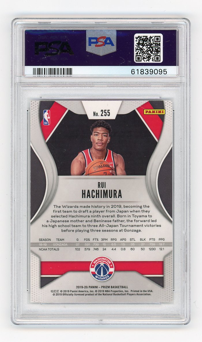 2019-2020 Rui Hachimura Rookie Panini Washington Wizards # 255