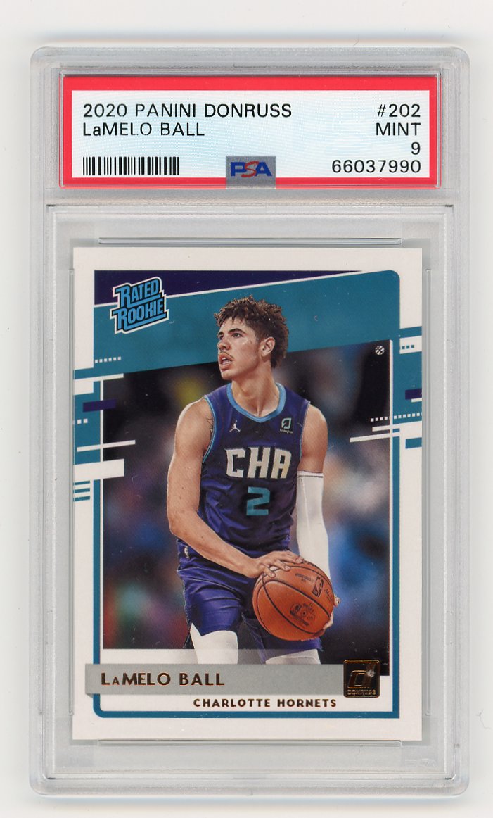 2020 Lamelo Ball Rated Rookie PSA 9 Donruss Charlotte Hornets # 202