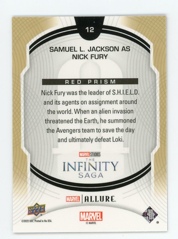 2022 Samuel L. Jackson As Nick Fury Avengers Red Prism Allure # 12