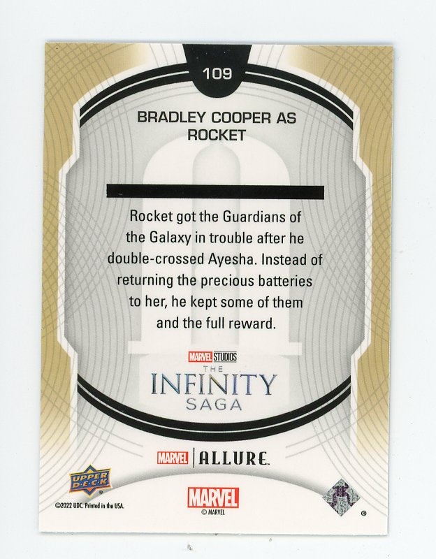 2022 Bradley Cooper As Rocket Guardians Of The Galaxy High Series Allure # 109