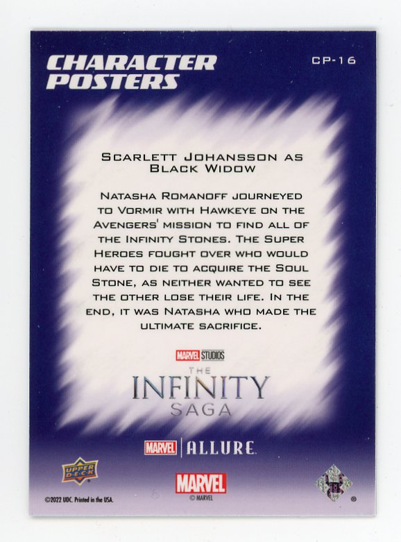 2022 Scarlett Johansson As Black Widow Avengers Character Posters Allure # CP-16