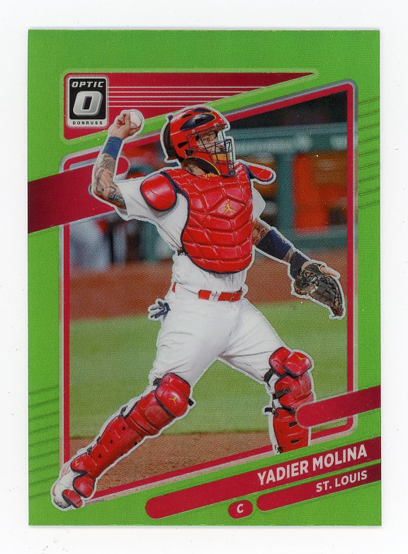 2021 Yadier Molina Green Refractor Donruss Optic St.Louis Cardinals # 175