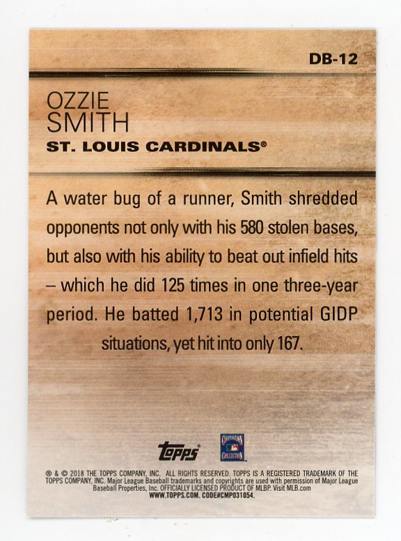2018 Ozzie Smith Dont Blink Topps St.Louis Cardinals # DB-12