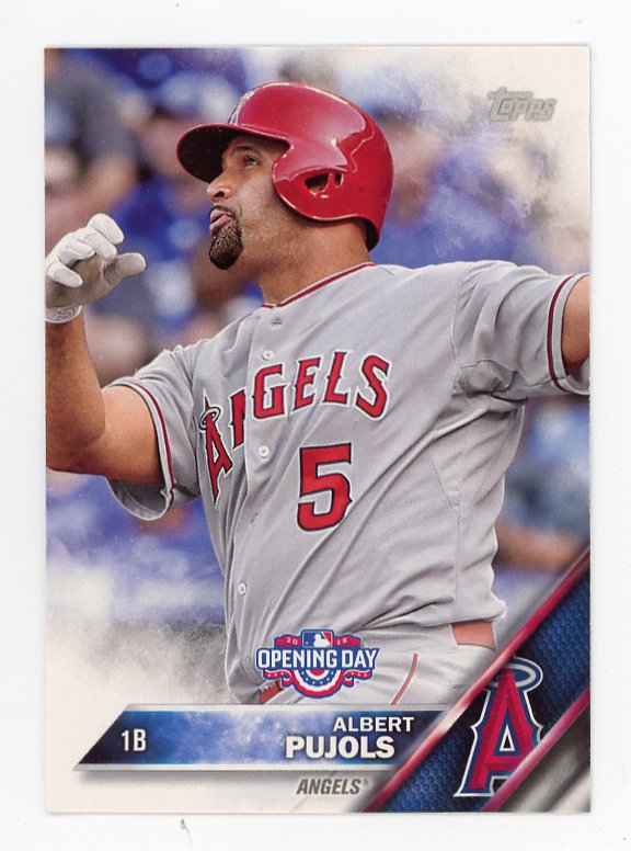 2016 Albert Pujols Opening Day Topps Los Angeles Angels # OD-42