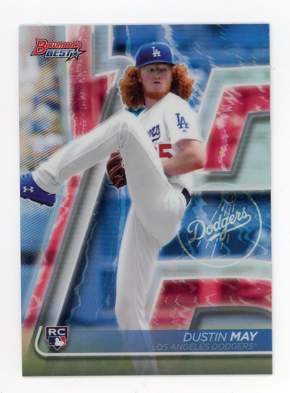 2020 Dustin May Rookie Refractor Bowmans Best Los Angeles Dodgers # 19