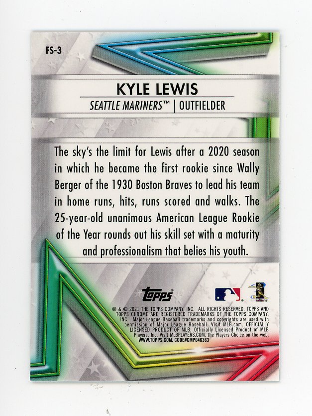 2021 Kyle Lewis Future Stars Topps Chrome Seattle Mariners # FS-3