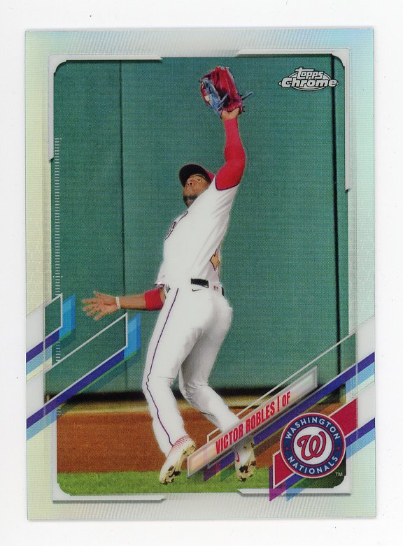 2021 Victor Robles Refractor Topps Chrome Washington Nationals # 219
