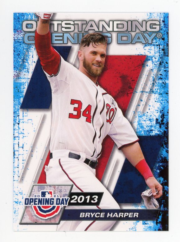 2021 Bryce Harper Outstanding Opening Day Topps Washington Nationals # OOD-4