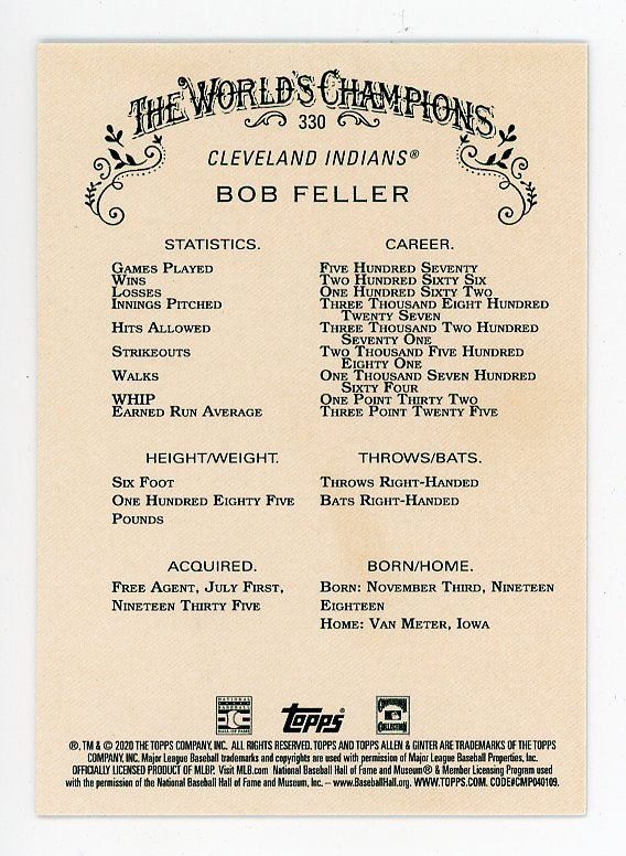 2020 Jim Thome Refractor Allen & Ginter Cleveland Indians # 61