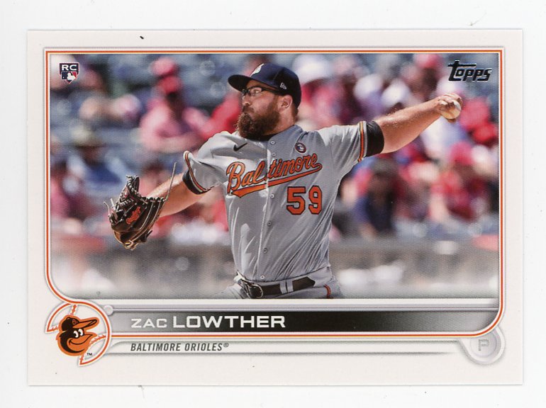 2022 Zac Lowther Rookie Topps Baltimore Orioles # 133
