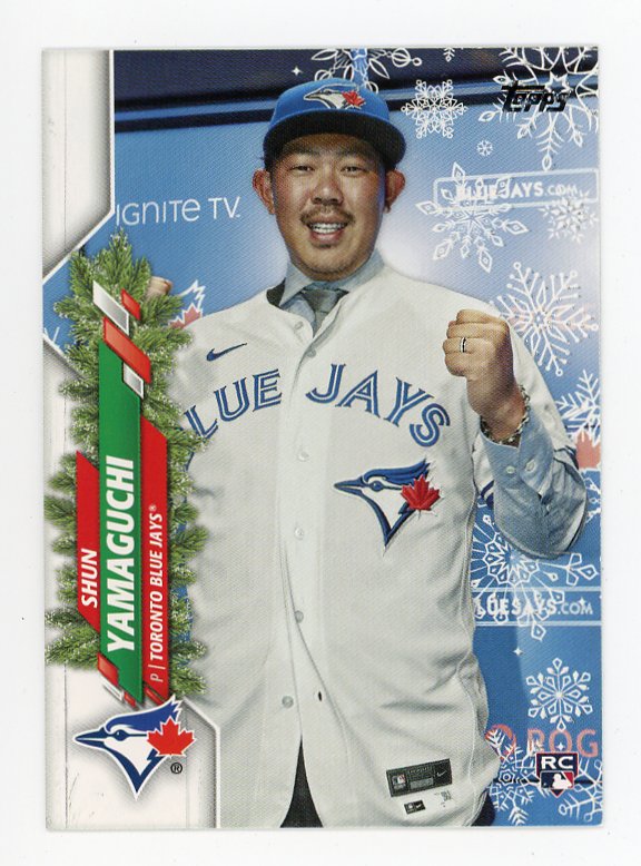 2020 Shun Yamaguchi Rookie Holiday Topps Toronto Blue Jays # HW93