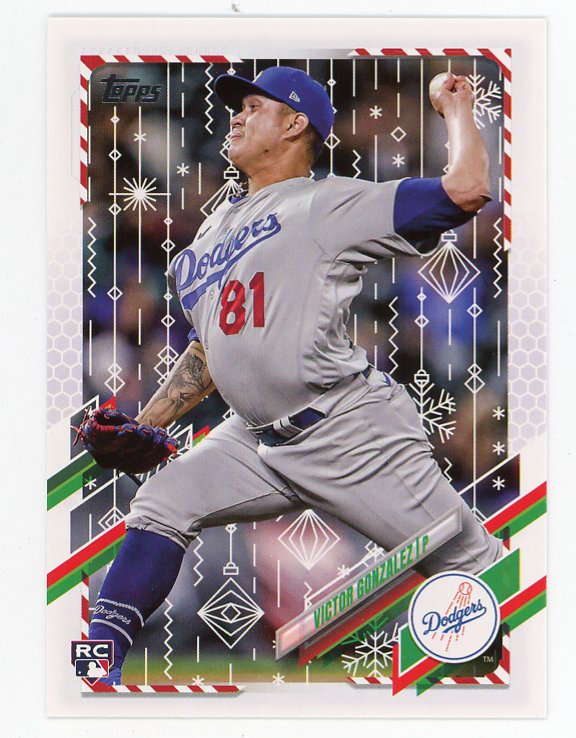 2021 Victor Gonzalez Rookie Holiday Topps 70 Los Angeles Dodgers # HW166