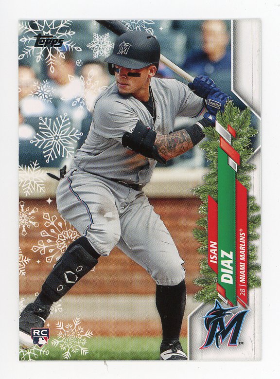 2020 Isan Diaz Rookie Holiday Topps Miami Marlins # HW84