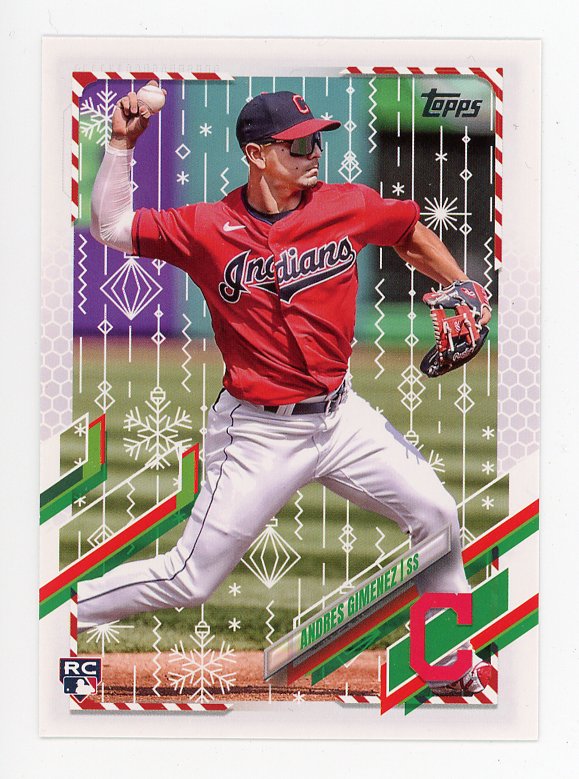 2021 Andres Gimenez Rookie Holiday Topps Cleveland Indians # HW96