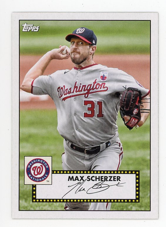 2021 Max Scherzer Redux Topps Washington Nationals # T52-13