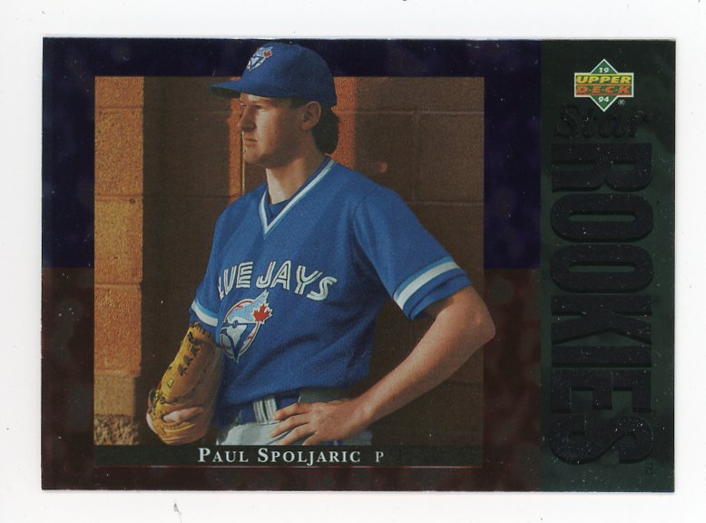 1994 Paul Spoljaric Star Rookies Upper Deck Toronto Blue Jays # 26