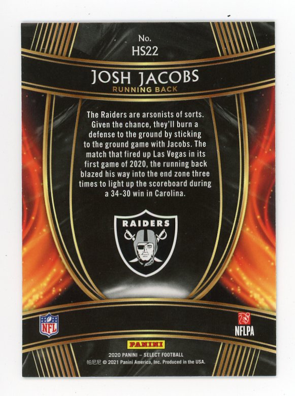 2020 Josh Jacobs Hot Stars Panini Las Vegas Raiders # HS22