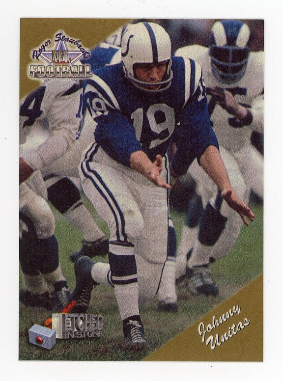 1994 Johnny Unitas Etched In Stone QB Legends Indianapolis Colts # ES2