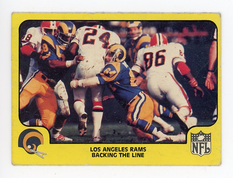 1978 Backing The Line Fleer Los Angeles Rams # 26 Of 68