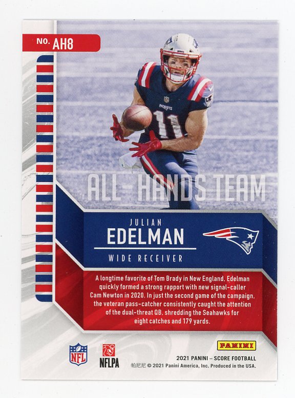 2021 Julian Edelman All-Hands Team Score New England Patriots # AH8