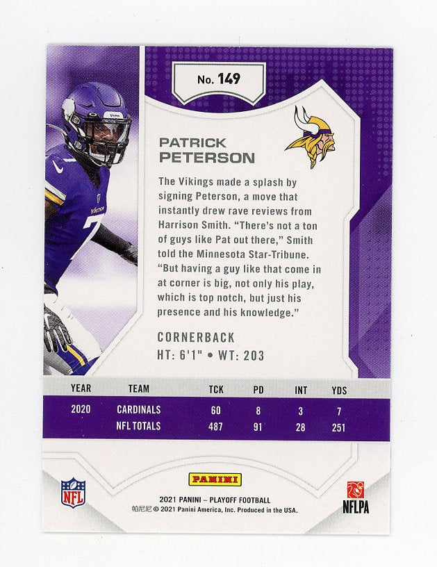 2021 Patrick Peterson Goal Line Playoff Minnesota Vikings # 149