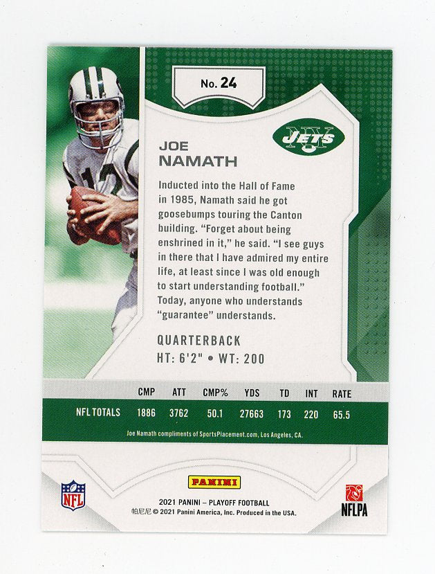 2021 Joe Namath Goal Line Playoff New York Jets # 24