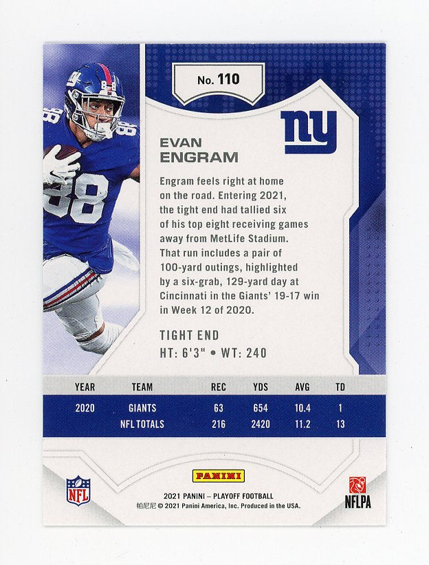 2021 Evan Engram Kickoff Playoff New York Giants # 110