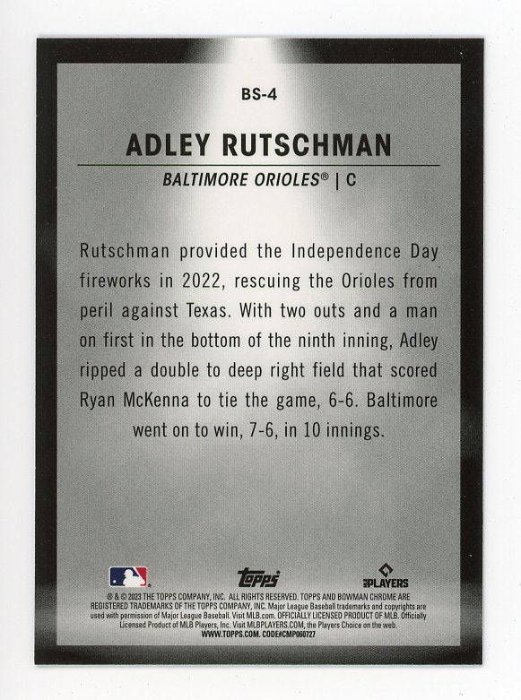 2023 Adley Rutschman Rookie Refractor Bowman Chrome Baltimore Orioles # BS-4