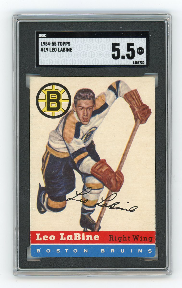 1954-1955 Leo Labine Topps Boston Bruins # 19